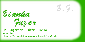 bianka fuzer business card